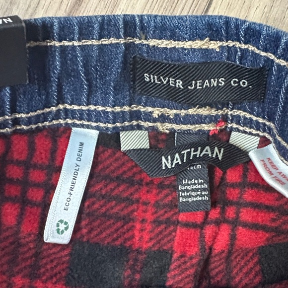 Silver Jeans Denim Lined with Red Plaid Fleece - Picture 2 of 7